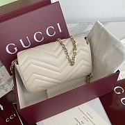 Okify Gucci Marmont Bag In White 16.5x9.5x4.5cm - 5