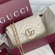 Okify Gucci Marmont Bag In White 16.5x9.5x4.5cm - 1
