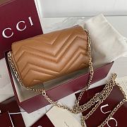 Okify Gucci Marmont Bag In Brown 16.5x9.5x4.5cm - 3