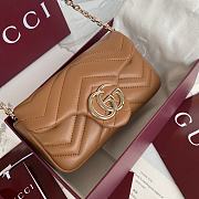 Okify Gucci Marmont Bag In Brown 16.5x9.5x4.5cm - 1