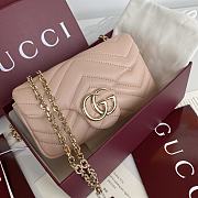 Okify Gucci Marmont Bag In Nude 16.5x9.5x4.5cm - 1