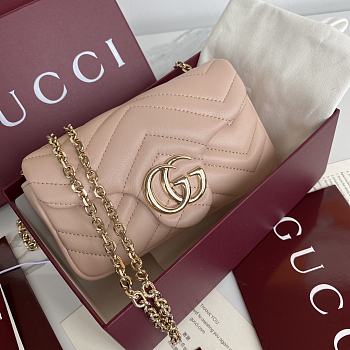 Okify Gucci Marmont Bag In Nude 16.5x9.5x4.5cm