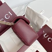 Okify Gucci Marmont Bag In Dark Red 16.5x9.5x4.5cm - 5