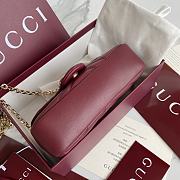 Okify Gucci Marmont Bag In Dark Red 16.5x9.5x4.5cm - 2