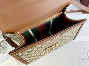 Okify Gucci Medium Padlock Tote Bag Brown 26x18x11.5cm - 5