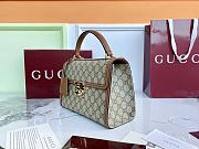 Okify Gucci Medium Padlock Tote Bag Brown 26x18x11.5cm - 3