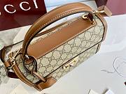 Okify Gucci Medium Padlock Tote Bag Brown 26x18x11.5cm - 6