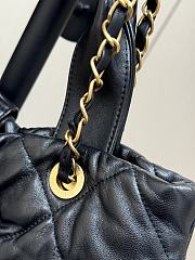 Okify CC 25 Bow Bag In Black Lambskin 26x18x5cm - 6