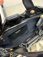 Okify CC 25 Bow Bag In Black Lambskin 26x18x5cm - 3