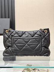 Okify CC 25 Hobo Shopping Bag In Black Lambskin 26x38x11cm - 6