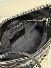 Okify CC 25 Hobo Shopping Bag In Black Lambskin 26x38x11cm - 5