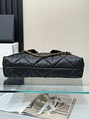 Okify CC 25 Hobo Shopping Bag In Black Lambskin 26x38x11cm - 4