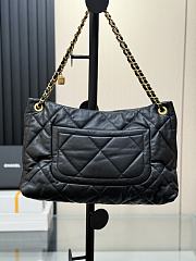 Okify CC 25 Hobo Shopping Bag In Black Lambskin 26x38x11cm - 2