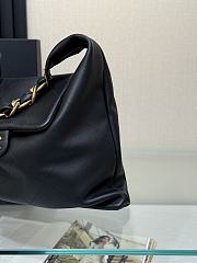 Okify CC 25 Maxi Hobo Bag In Black Calfskin 53x43x9cm - 5