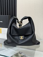 Okify CC 25 Maxi Hobo Bag In Black Calfskin 53x43x9cm - 1