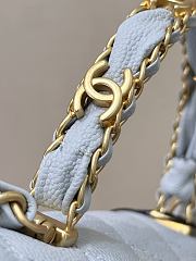 Okify CC Flap Bag With Handle In Blue Caviar 22.5x13.5x6.5cm - 5