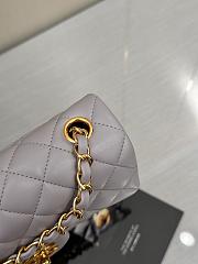 Okify CC Flap Bag In Gray With Gold Hardware 20cm - 2