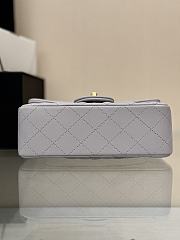 Okify CC Flap Bag In Gray With Gold Hardware 20cm - 3