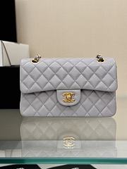 Okify CC Flap Bag In Gray With Gold Hardware 23cm - 1