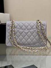 Okify CC Flap Bag In Gray With Gold Hardware 23cm - 5