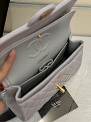 Okify CC Flap Bag In Gray With Gold Hardware 23cm - 2