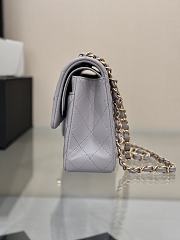 Okify CC Flap Bag In Gray Lamskin With Gold Hardware 25cm - 4