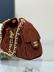 Okify CC 25 Small Hobo In Brown Suede 22x20x12.5cm - 6