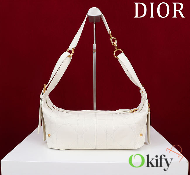 Okify Dior D-Journey Bag In White 25x14x14cm - 1