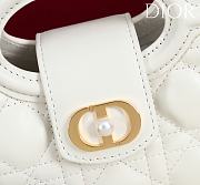 Okify Dior Jolie Top Handle Mini Bag In White 18.5x13x8.5cm - 2