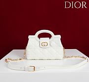 Okify Dior Jolie Top Handle Mini Bag In White 18.5x13x8.5cm - 1