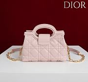 Okify Dior Jolie Top Handle Mini Bag In Light Pink 18.5x13x8.5cm - 5