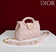Okify Dior Jolie Top Handle Mini Bag In Light Pink 18.5x13x8.5cm - 4