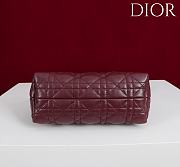 Okify Dior Jolie Top Handle Mini Bag In Dark Red 18.5x13x8.5cm - 6