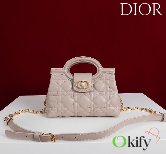 Okify Dior Jolie Top Handle Mini Bag In Beige 18.5x13x8.5cm - 1
