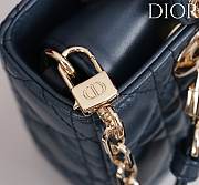 Okify Dior Lady D-joy Bag In Dark Blue 19x10.5x5.5cm - 4