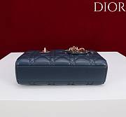 Okify Dior Lady D-joy Bag In Dark Blue 19x10.5x5.5cm - 6