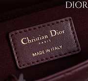 Okify Dior Lady D-joy Bag In Dark Red 19x10.5x5.5cm - 2