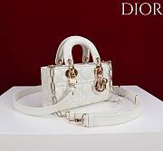 Okify Dior Lady D-joy Bag In White 19x10.5x5.5cm - 6