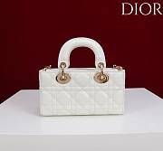 Okify Dior Lady D-joy Bag In White 19x10.5x5.5cm - 4