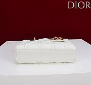 Okify Dior Lady D-joy Bag In White 19x10.5x5.5cm - 3