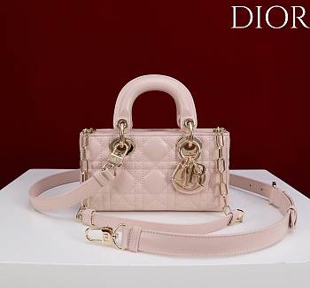 Okify Dior Lady D-joy Bag In Light Pink 19x10.5x5.5cm