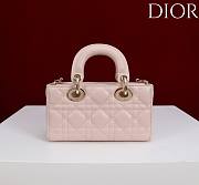 Okify Dior Lady D-joy Bag In Light Pink 19x10.5x5.5cm - 3