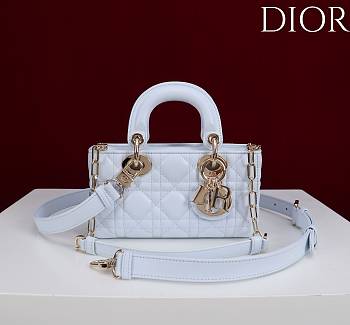 Okify Dior Lady D-joy Bag In Light Blue 19x10.5x5.5cm