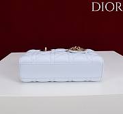 Okify Dior Lady D-joy Bag In Light Blue 19x10.5x5.5cm - 5