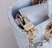 Okify Dior Lady D-joy Bag In Light Blue 19x10.5x5.5cm - 3