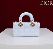 Okify Dior Lady D-joy Bag In Light Blue 19x10.5x5.5cm - 4