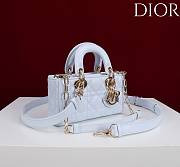 Okify Dior Lady D-joy Bag In Light Blue 19x10.5x5.5cm - 2