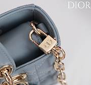 Okify Dior Lady D-joy Bag In Blue 19x10.5x5.5cm - 6
