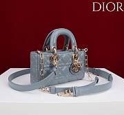 Okify Dior Lady D-joy Bag In Blue 19x10.5x5.5cm - 3
