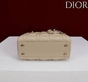 Okify Dior Lady Bag With Diamond Buckle In Beige 17x15x7cm - 4